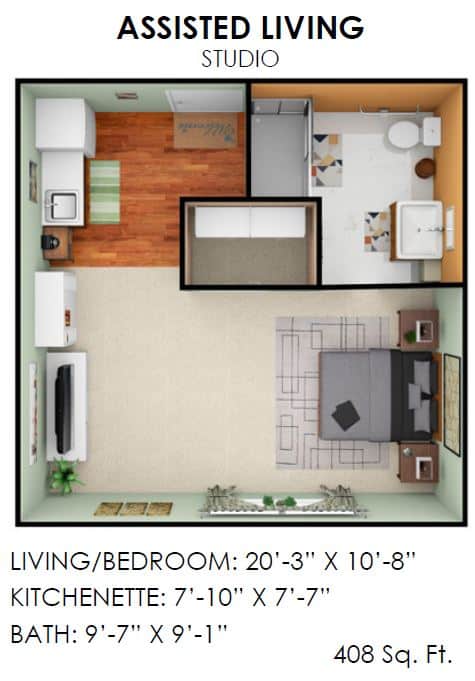 Senior Living - Assisted Living - Studio